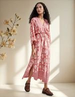 Vestido Midi Estampado Em Viscolinho