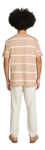 Camiseta Masculina Listrada Com Linho Bossa