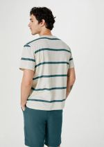 Camiseta Masculina Listrada Com Linho Bossa