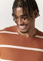Camiseta Masculina Listrada Com Linho Bossa