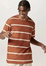 Camiseta Masculina Listrada Com Linho Bossa