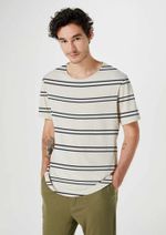 Camiseta Masculina Listrada Com Linho Bossa