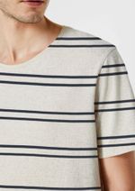 Camiseta Masculina Listrada Com Linho Bossa