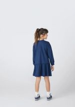 Vestido Curto Infantil Manga Longa Estampado
