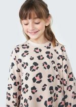 Vestido Curto Infantil Manga Longa Estampado