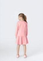Vestido Curto Infantil Manga Longa Estampado