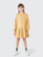 Vestido Curto Infantil Manga Longa Estampado