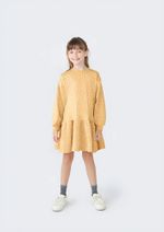 Vestido Curto Infantil Manga Longa Estampado