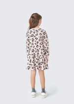Vestido Curto Infantil Manga Longa Estampado