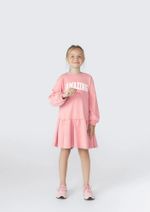 Vestido Curto Infantil Manga Longa Estampado