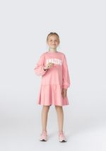 Vestido Curto Infantil Manga Longa Estampado