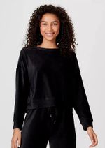 Blusa Feminina Em Plush Canelado De Poliéster