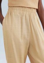Calça Feminina Slouchy Cintura Alta Com Linho
