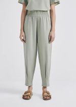 Calça Feminina Slouchy Cintura Alta Com Linho