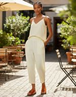 Calça Feminina Slouchy Cintura Alta Com Linho