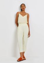 Calça Feminina Slouchy Cintura Alta Com Linho