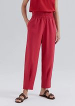 Calça Feminina Slouchy Cintura Alta Com Linho