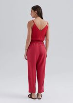 Calça Feminina Slouchy Cintura Alta Com Linho