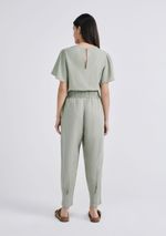 Calça Feminina Slouchy Cintura Alta Com Linho