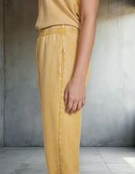 Calça Em Moletom Feminina Cintura Alta Jogger Marmorizada