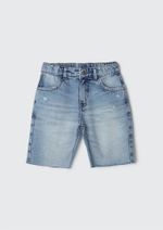Bermuda Jeans Infantil Menino Reta