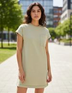 Vestido Básico Manga Curta Em Malha