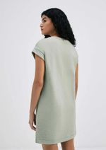Vestido Básico Manga Curta Em Malha