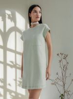 Vestido Básico Manga Curta Em Malha