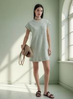 Vestido Básico Manga Curta Em Malha