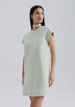 Vestido Básico Manga Curta Em Malha