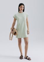 Vestido Básico Manga Curta Em Malha