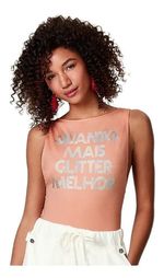 Body Regata Em Malha Com Elastano E Estampa