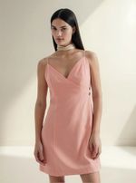 Vestido Curto Em Peach Touch