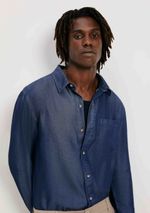 Camisa Masculina Manga Longa Em Jeans