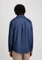 Camisa Masculina Manga Longa Em Jeans