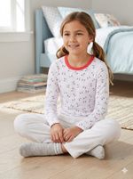 Blusa De Pijama Infantil Manga Longa Estampa Coelhinho