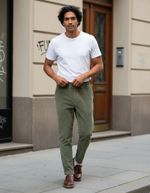 Calça Masculina Jogger Em Veludo Cotelê
