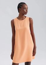 Vestido Básico Curto Trapézio Em Viscose