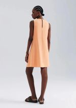 Vestido Básico Curto Trapézio Em Viscose