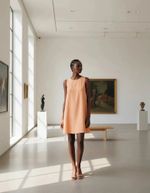 Vestido Básico Curto Trapézio Em Viscose