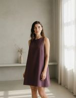 Vestido Básico Curto Trapézio Em Viscose