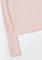 Blusa Cropped Infantil Menina Manga Longa Em Ribana Canelada
