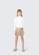 Blusa Cropped Infantil Menina Manga Longa Em Ribana Canelada