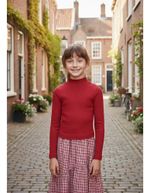 Blusa Cropped Infantil Menina Manga Longa Em Ribana Canelada