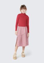 Blusa Cropped Infantil Menina Manga Longa Em Ribana Canelada