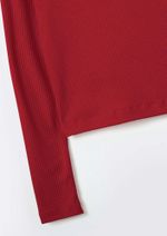 Blusa Cropped Infantil Menina Manga Longa Em Ribana Canelada