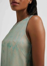 Vestido Curto Estampado Reto