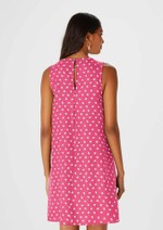 Vestido Curto Estampado Reto