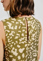 Vestido Curto Estampado Reto