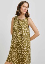 Vestido Curto Estampado Reto